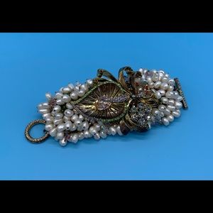 Badgley Mischa pearl and crystal bracelet